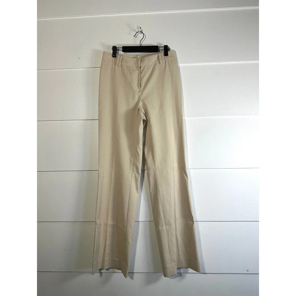St John Sport womens 8 khaki Wide leg Chino high rise Pants‎ Trousers vintage